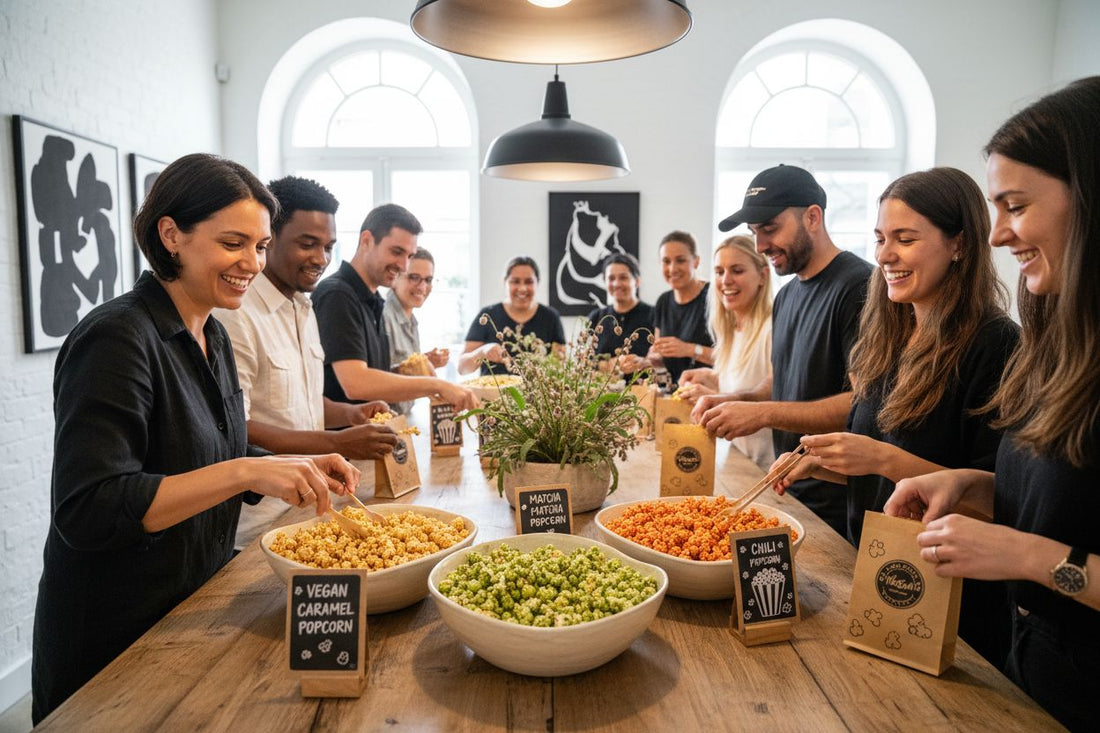 vegan popcorn tasting