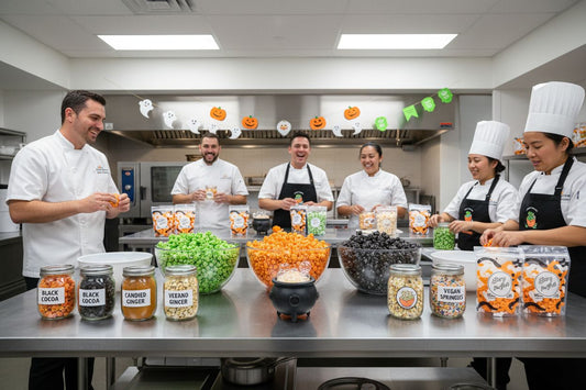 vegan Halloween popcorn