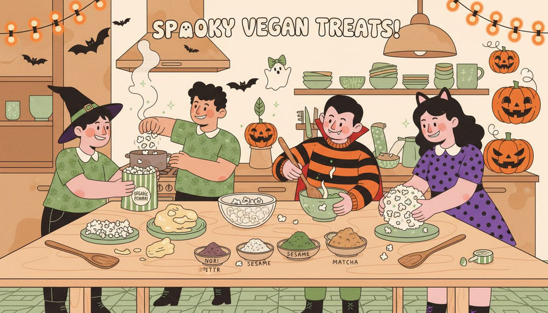 vegan halloween popcorn kitchen