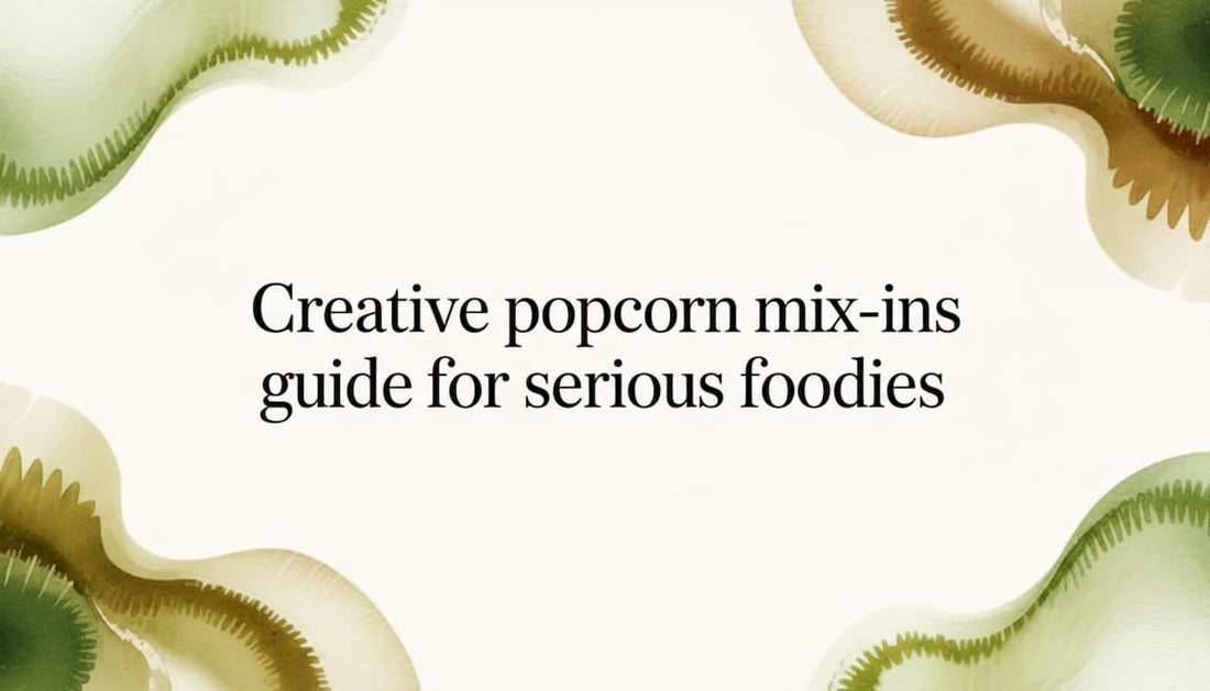 Decorative watercolor frame for popcorn mix-ins title