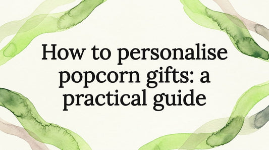Watercolor frame title card for popcorn gifting guide
