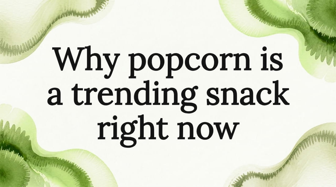 Watercolor ribbon title card for popcorn article