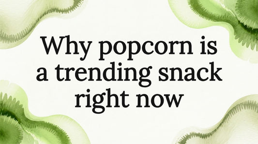 Watercolor ribbon title card for popcorn article