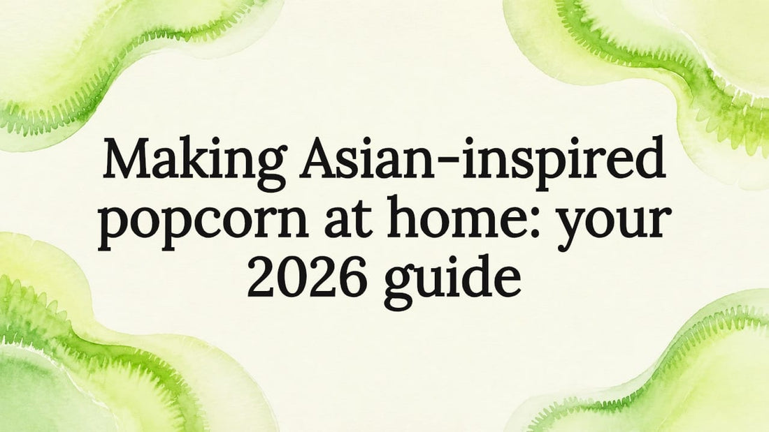 Decorative Asian popcorn title card illustration