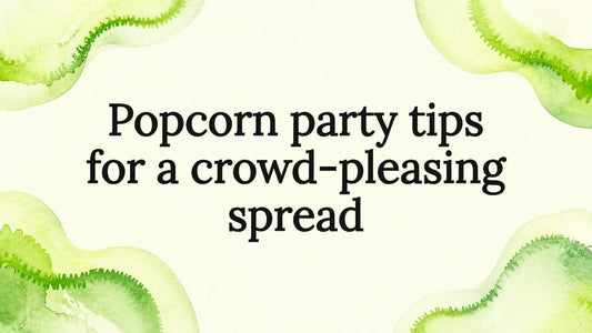 Decorative popcorn party title card illustration