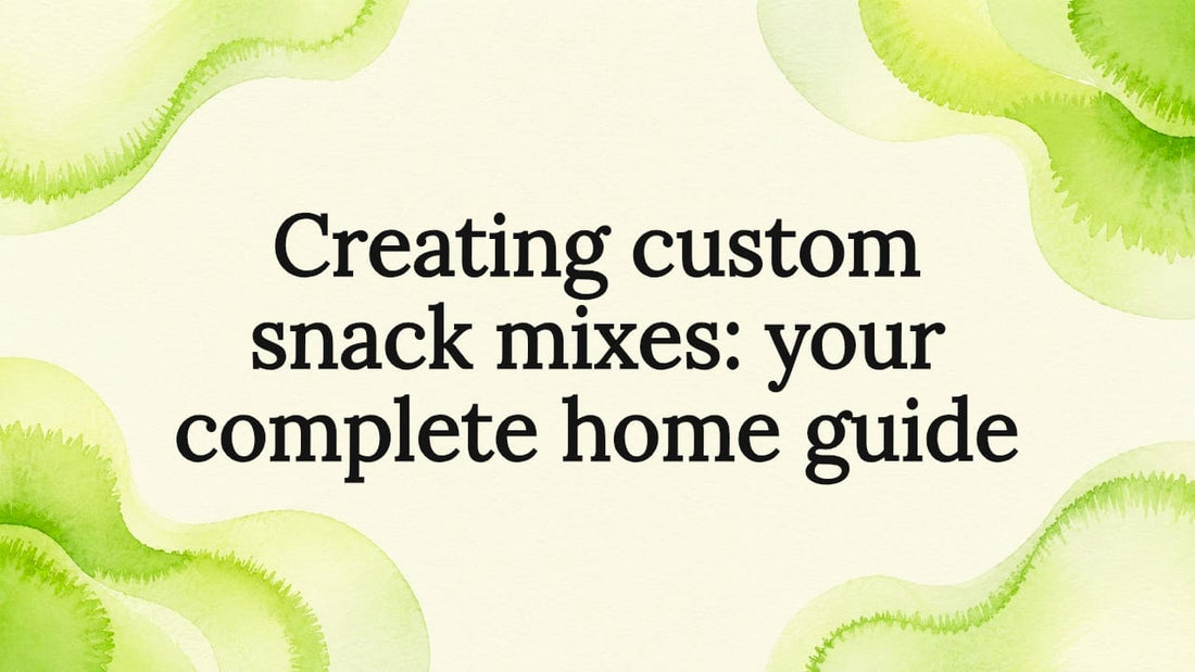 Decorative snack mix title card frame