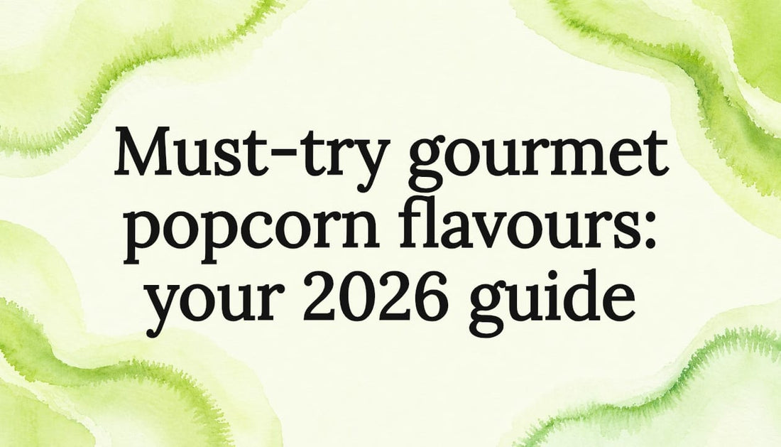 Decorative popcorn-themed title card illustration