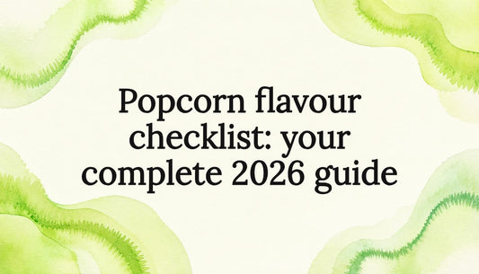 Decorative popcorn-themed title card illustration