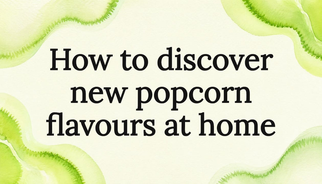Decorative popcorn flavour title card illustration