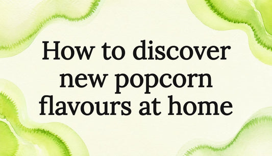 Decorative popcorn flavour title card illustration