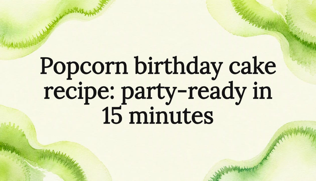 Decorative playful birthday cake title card frame