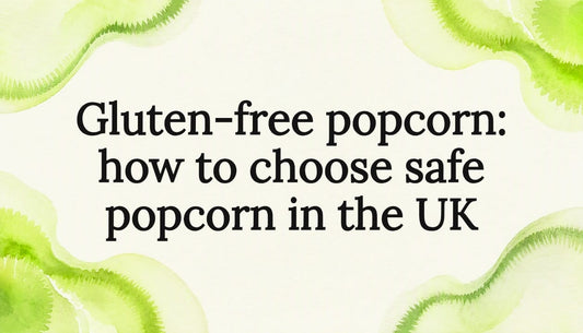 Decorative gluten-free popcorn title card illustration