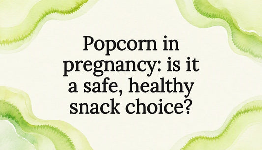 Decorative popcorn pregnancy title card illustration