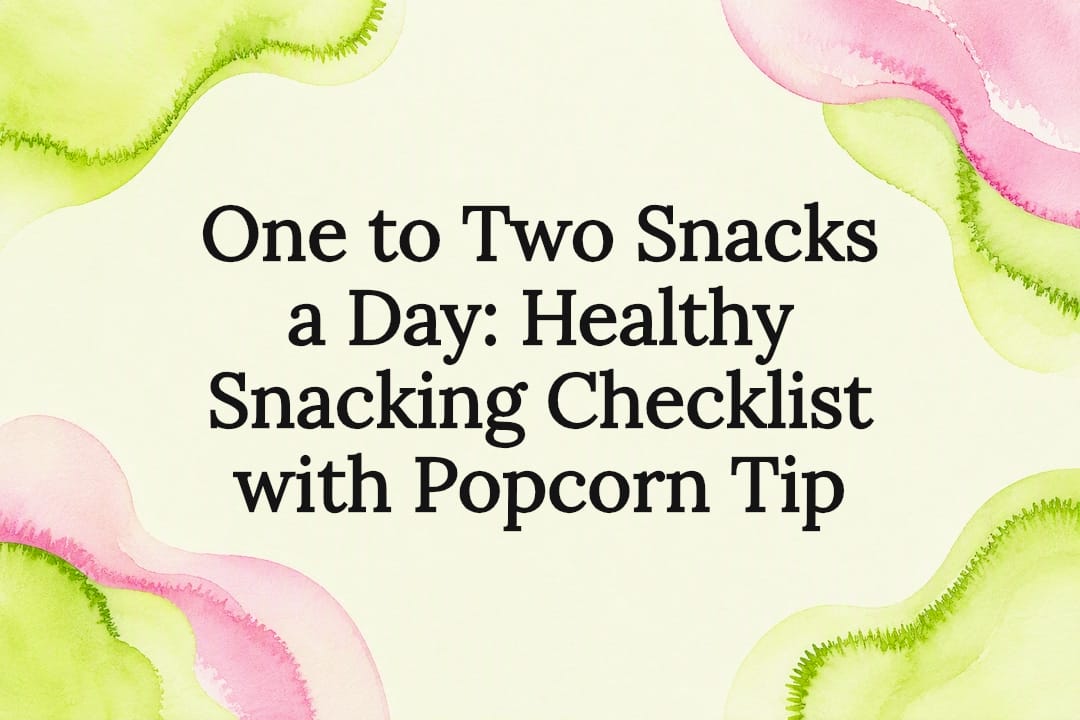 Playful watercolor healthy snacking title card