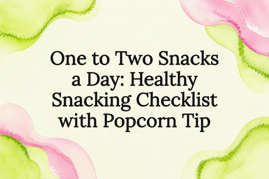 Playful watercolor healthy snacking title card
