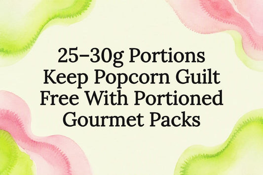 Decorative portioned popcorn title card