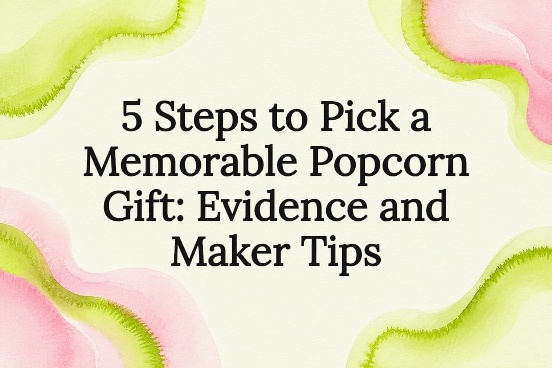Decorative popcorn gift title card