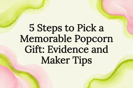 Decorative popcorn gift title card