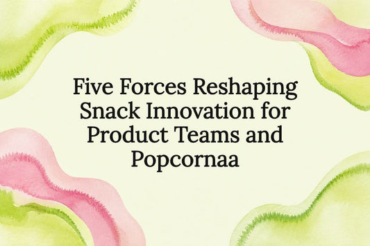 Decorative snack innovation title card