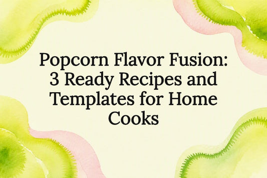 Decorative popcorn flavor fusion title card