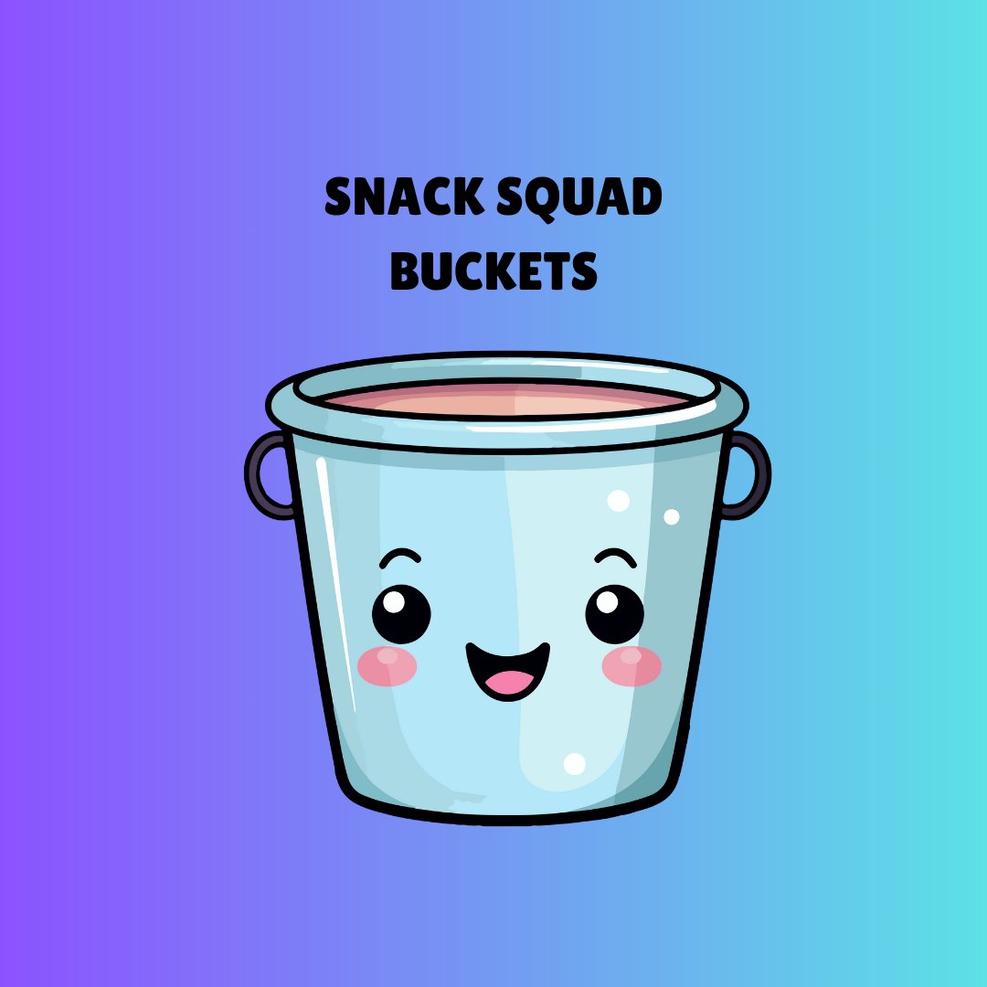 PopCornaa 2ltr snack squad popcorn bucket filled with mango popcorn with a popcorn cartoon mascot, Mango, wearing a sombrero being happy on a white background