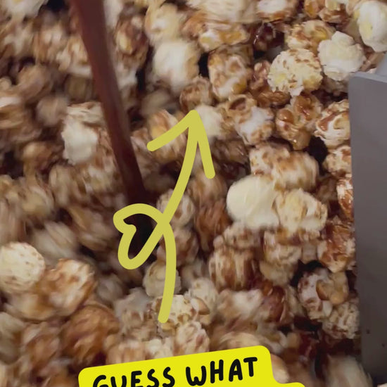 PopCornaa Vegan Gingerbread Popcorn being mixed